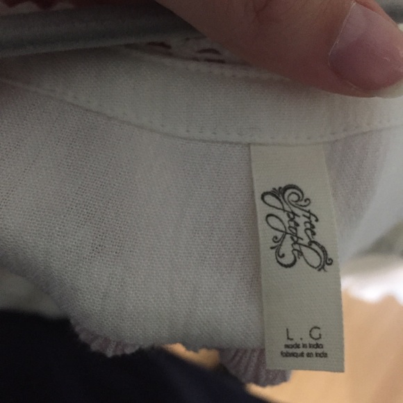 Free people cream long sleeved shirt - Picture 4 of 4